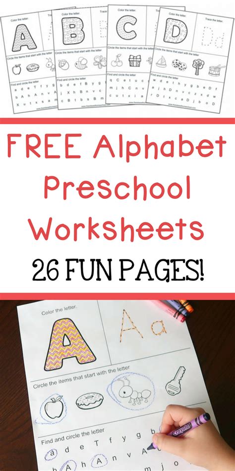 Free Alphabet Activities for Kindergarten.